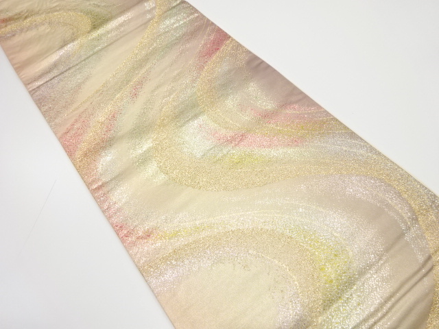 流水模様織り出し　袋帯